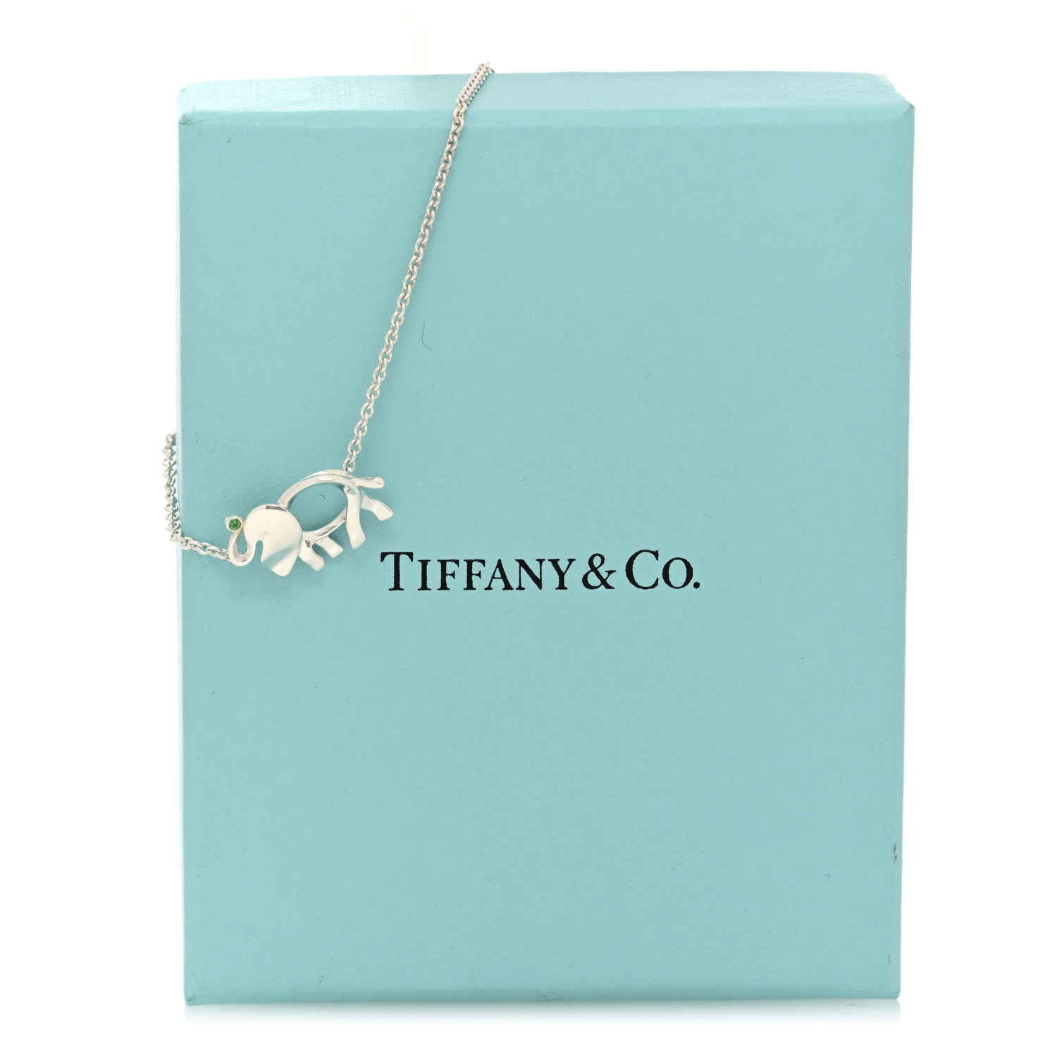 Tiffany Sterling Silver Tsavorite Save the Wild Elephant Bracelet 4 of 4