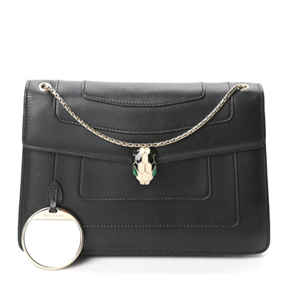Bulgari Calfskin Serpenti Forever Shoulder Bag Black 3 of 11