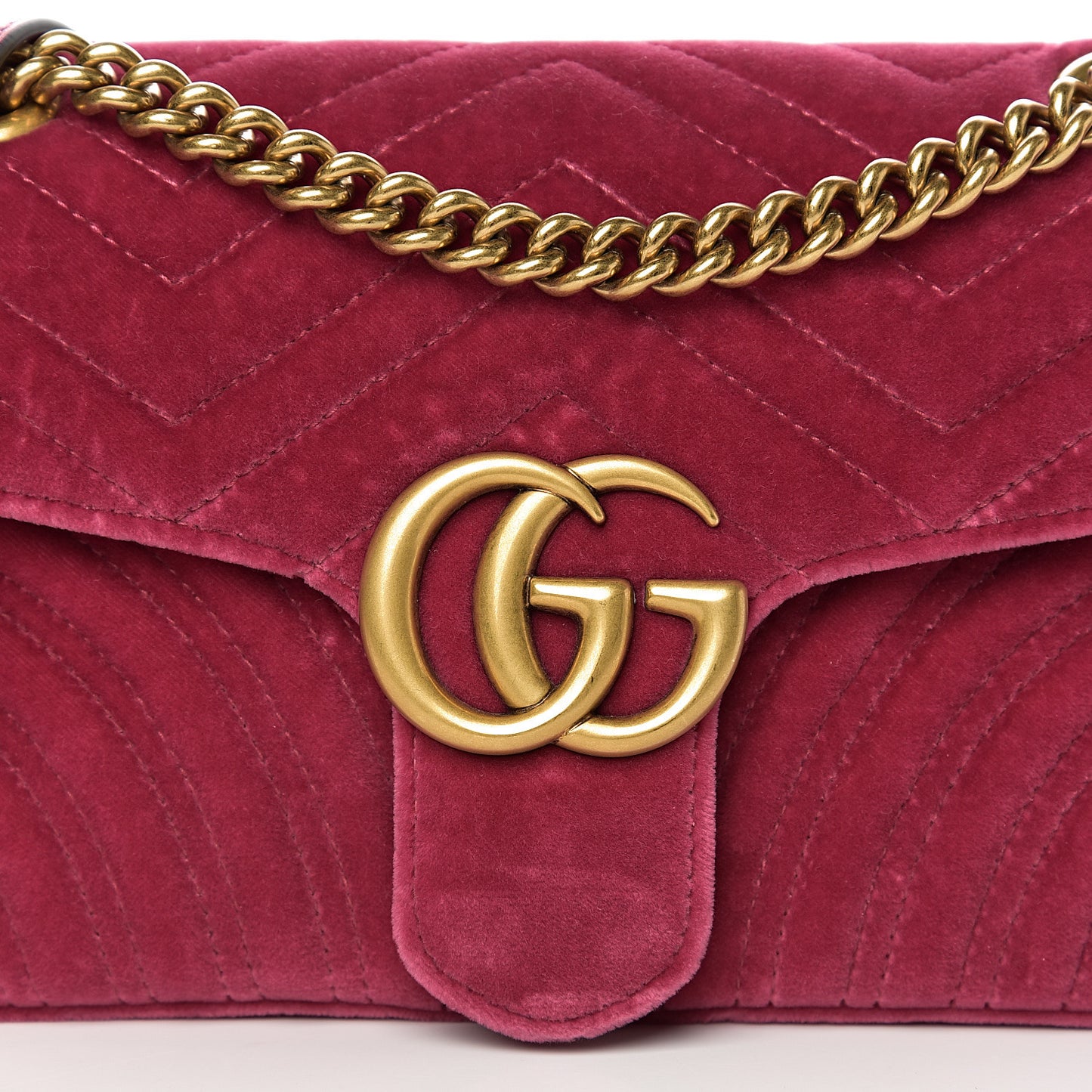 Velvet Matelasse Small GG Marmont Shoulder Bag Light Raspberry Rose