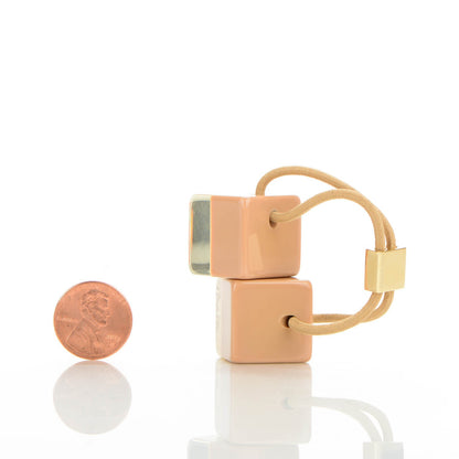 Louis Vuitton Swarovski Crystal Resin Inclusion Hair Cubes Beige 2 of 4