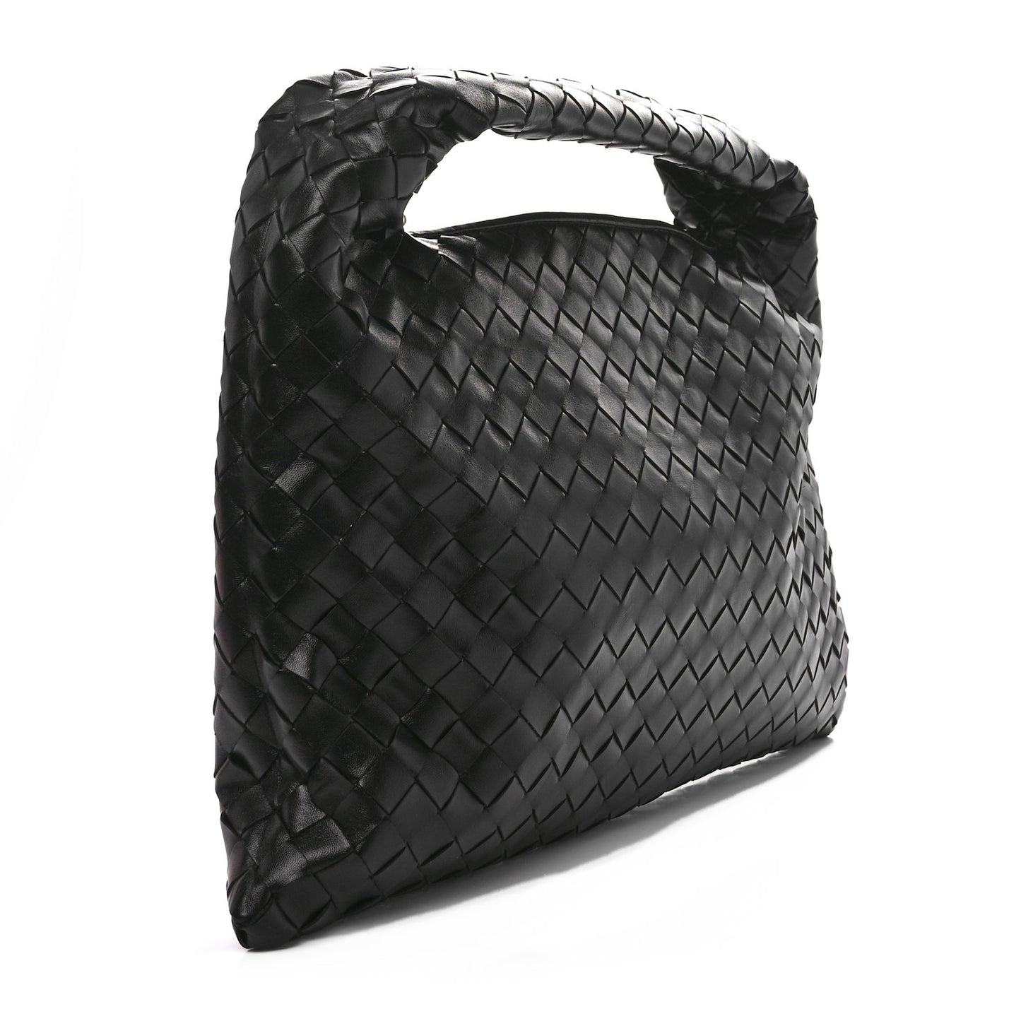 Calfskin Intrecciato Small Hop Black