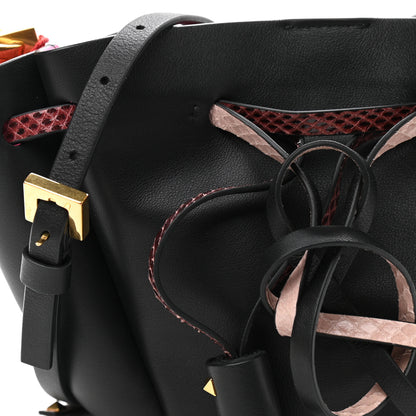 Valentino Garavani Vitello Ayers VLogo Bucket Bag Black 8 of 10