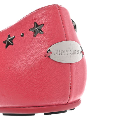 Jimmy Choo Calfskin Windsor Star Flats 36 Pink 6 of 10