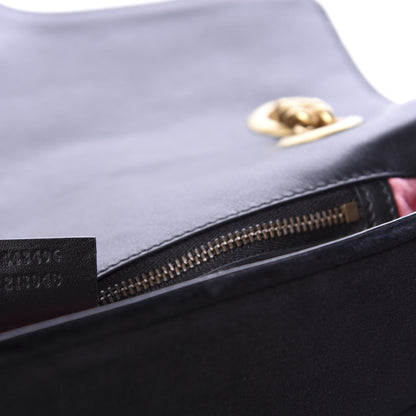Gucci Velvet Matelasse Loved Embroidered Medium GG Marmont Shoulder Bag Black 9 of 10