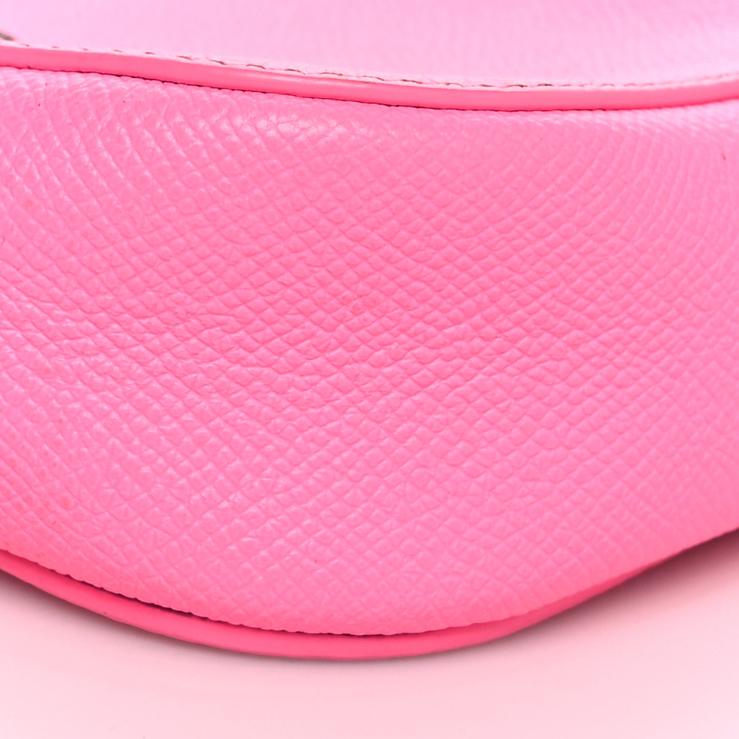 Grained Calfskin Logo XS Ville Camera Bag Acid Pink Black