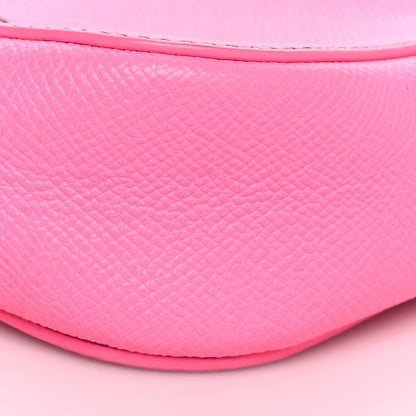 Balenciaga Grained Calfskin Logo XS Ville Camera Bag Acid Pink Black 8 of 9