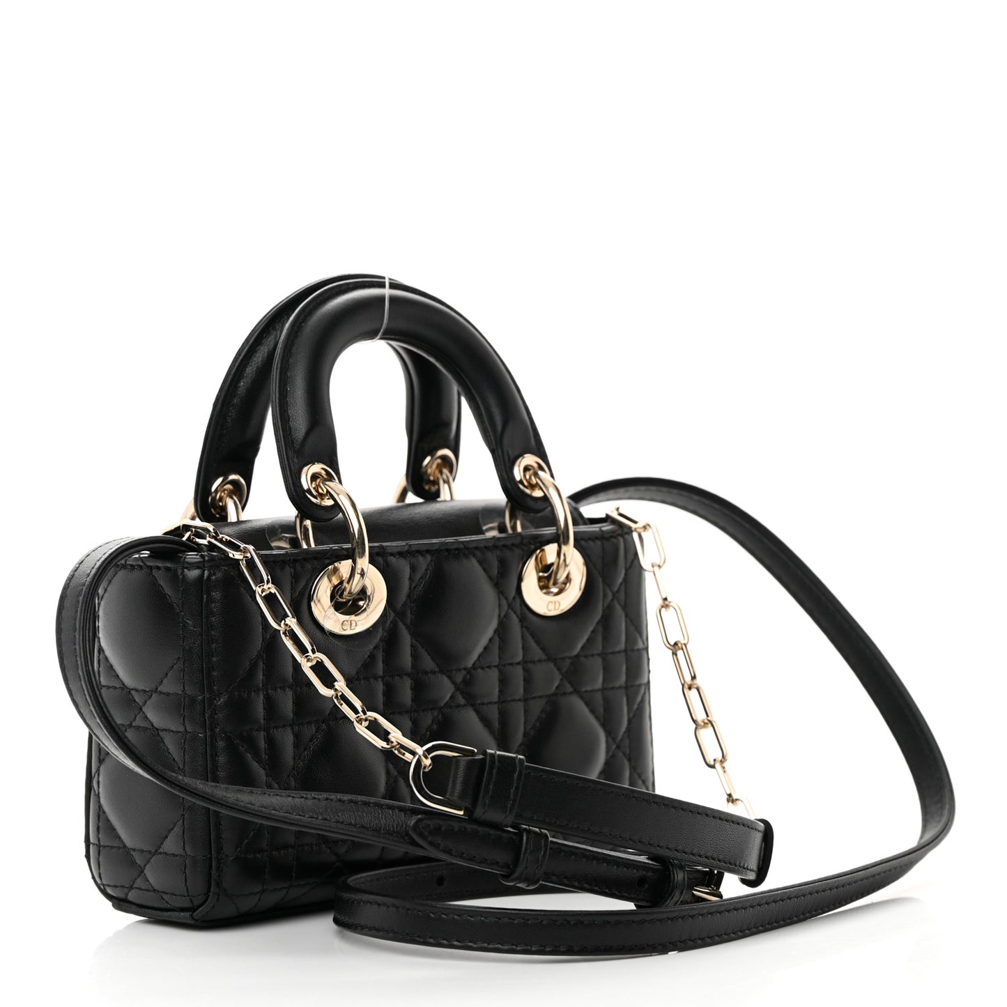 Lambskin Cannage Micro Lady D-Joy Black
