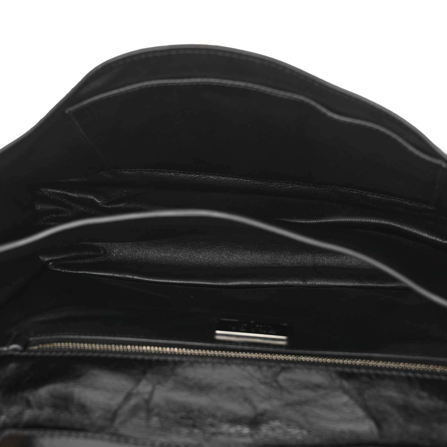 Prada Glossy Calfskin Medium Sound Shoulder Bag Black 5 of 12