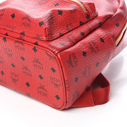 MCM Visetos Small Stark Backpack Ruby Red 8 of 9