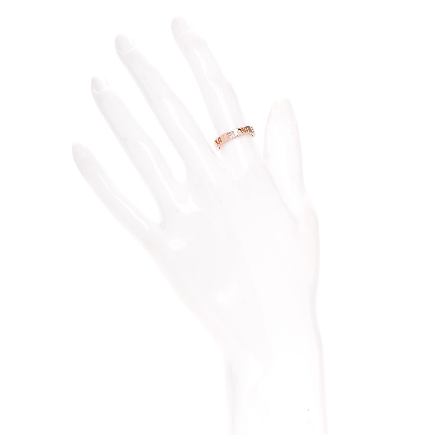 18K Rose Gold Diamond Atlas Pierced Ring 50 5.5