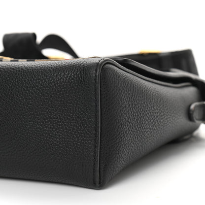Burberry Grainy Calfskin Vintage Check Note Crossbody Bag Black 10 of 13