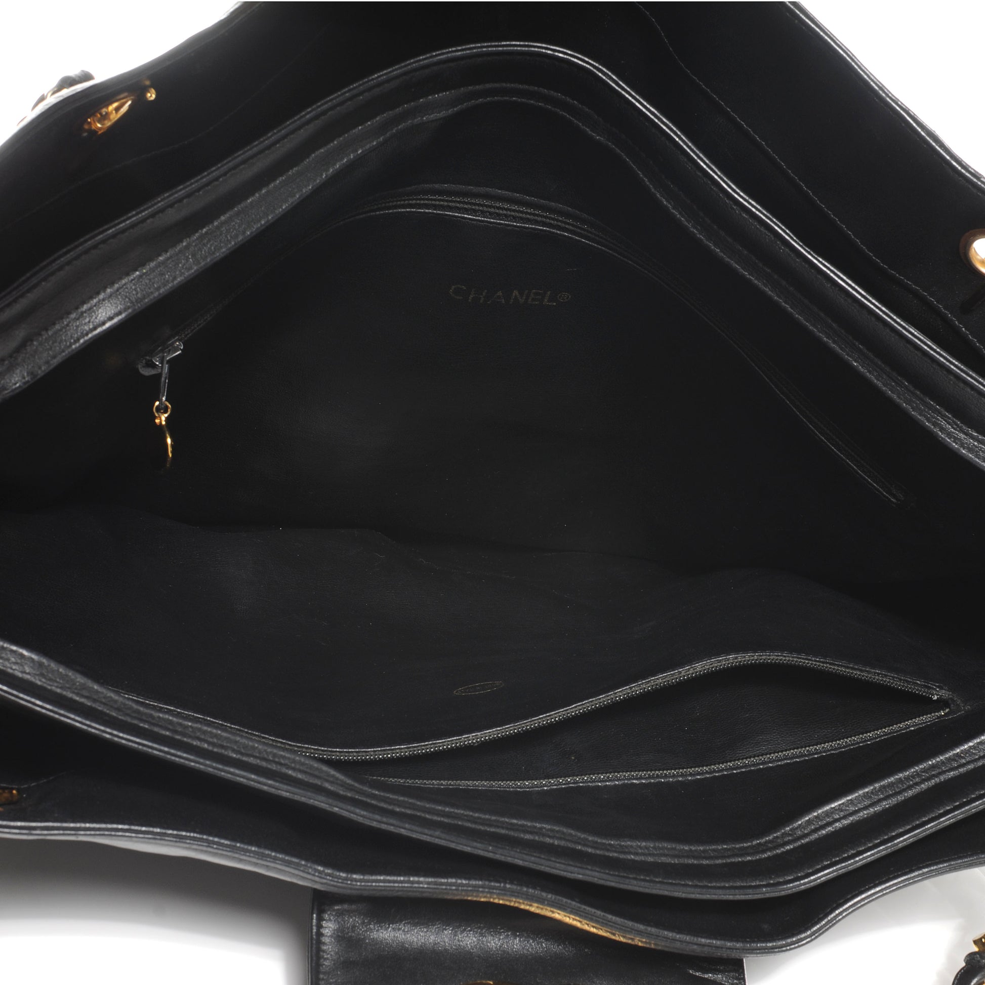 Chanel Lambskin Quilted Weekender Bag Black 5 of 7