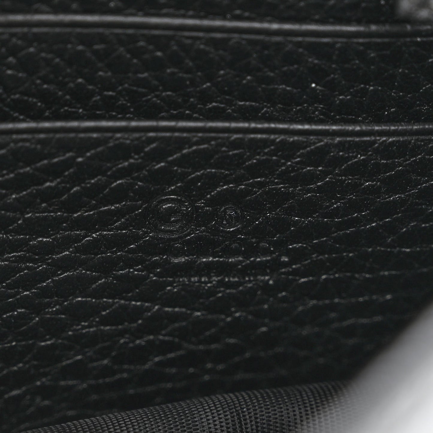 Dollar Calfskin Interlocking G Chain Wallet Black