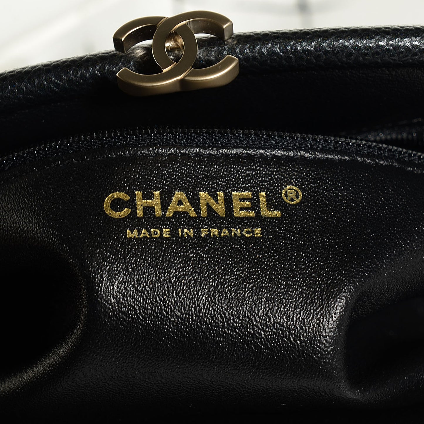 Caviar Quilted Timeless Clutch Black