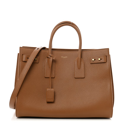 Saint Laurent Grained Calfskin Large Souple Sac De Jour Cinnamon 1 of 10