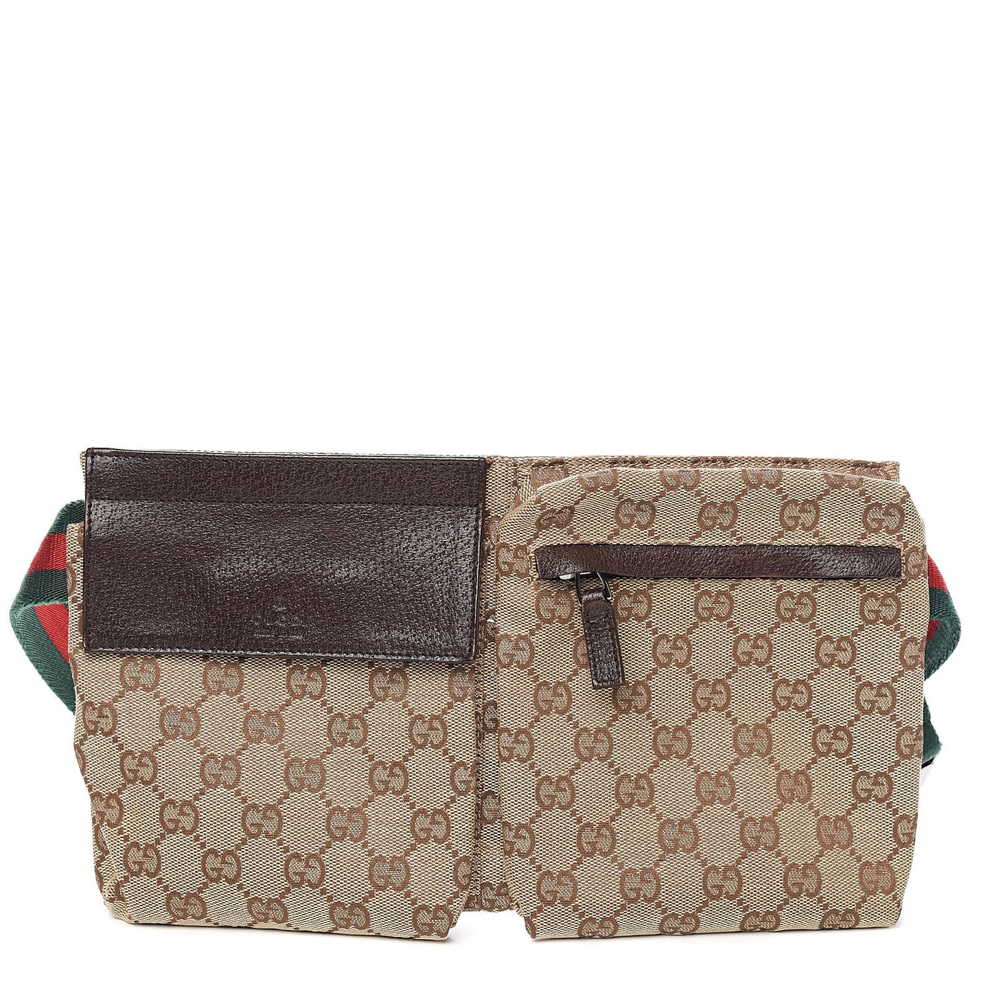 Monogram Web Belt Bag Dark Brown
