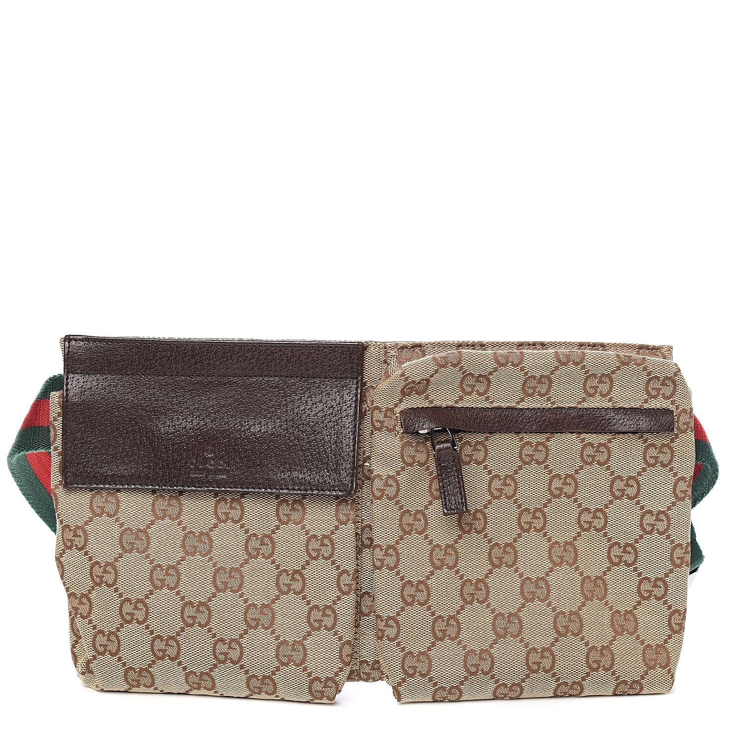 Gucci Monogram Web Belt Bag Dark Brown 1 of 9