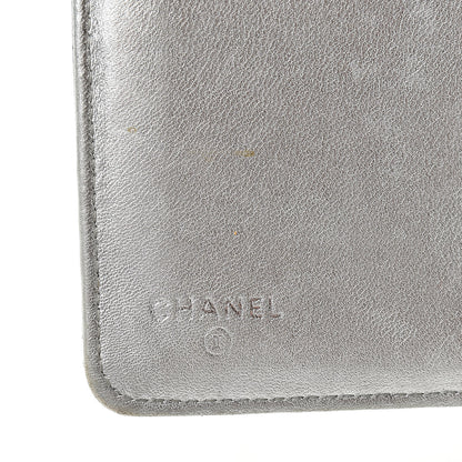 Chanel Metallic Lambskin Quilted Zipped Pocket Wallet Silver 7 of 21