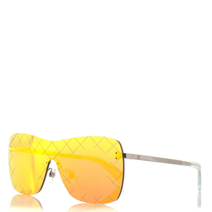 Chanel Shield Runway Sunglasses 4215 Silver Red 1 of 10