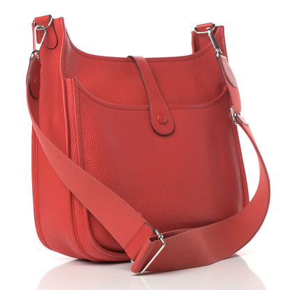 Hermes Taurillon Clemence Evelyne III GM Rouge Tomate 3 of 13