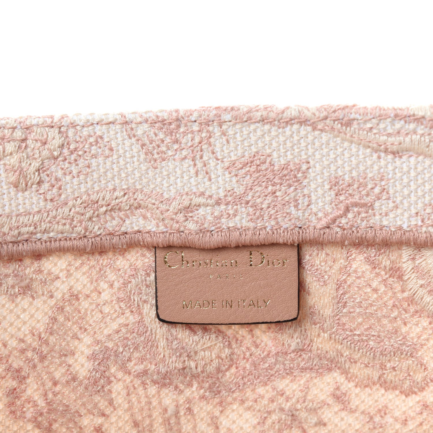 Christian Dior Canvas Embroidered Medium Dioriviera Toile De Jouy Book Tote Rose 8 of 10