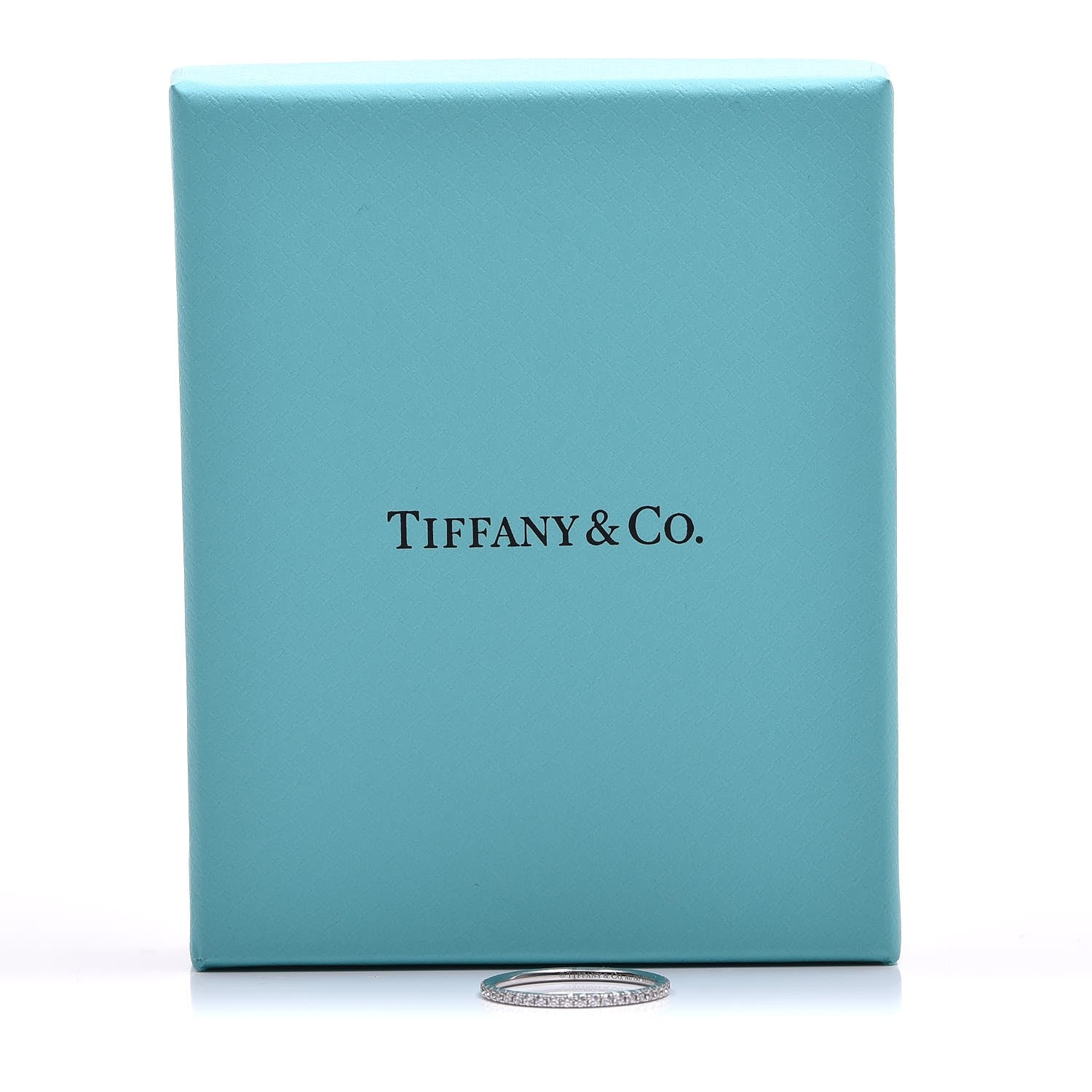Tiffany 18K White Gold Diamond Metro Ring 54.5 7 4 of 4