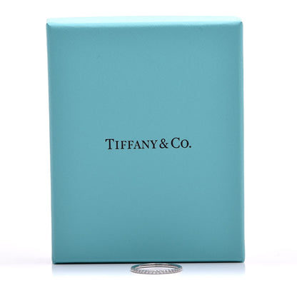 Tiffany 18K White Gold Diamond Metro Ring 54.5 7 4 of 4