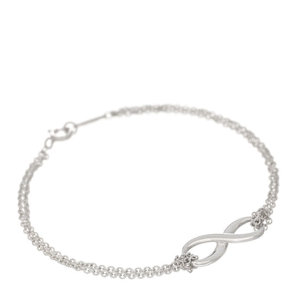 Tiffany Sterling Silver Infinity Double Chain Bracelet 1 of 4