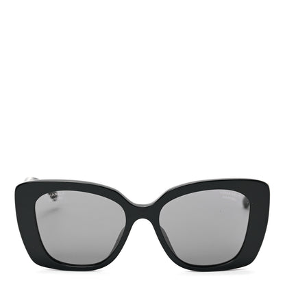 Chanel Acetate Strass Polarized Square Sunglasses 5422-B-A Black 2 of 7