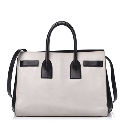 Saint Laurent Calfskin Small Sac De Jour White Black 1 of 18