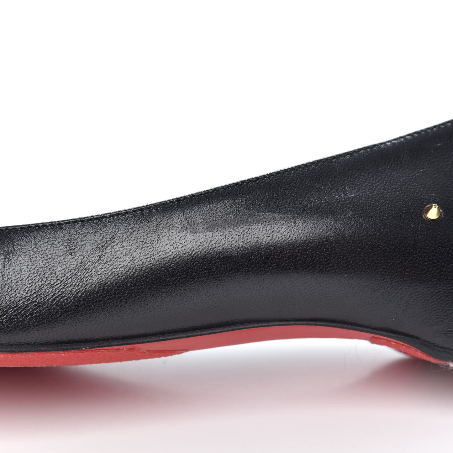 Shiny Nappa Goldoflat Spikes Flats 37.5 Black