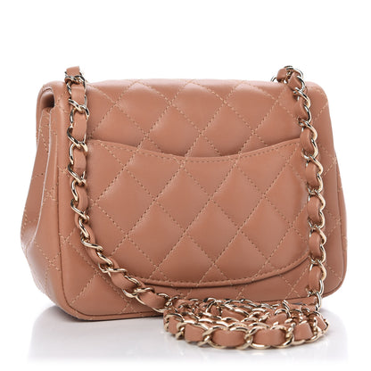Chanel Lambskin Quilted Mini Square Flap Brown 3 of 10