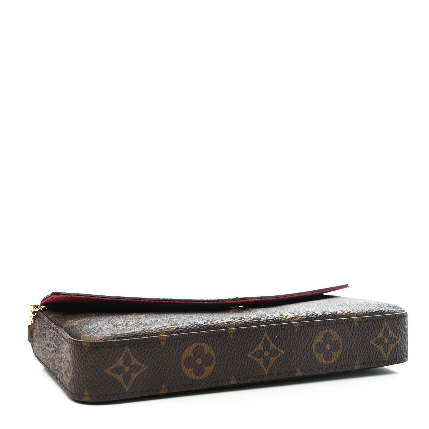 Monogram Pochette Felicie Chain Wallet Fuchsia