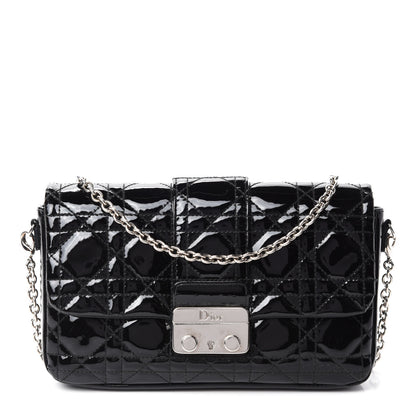 Christian Dior Patent Cannage New Lock Pouch Black 1 of 10