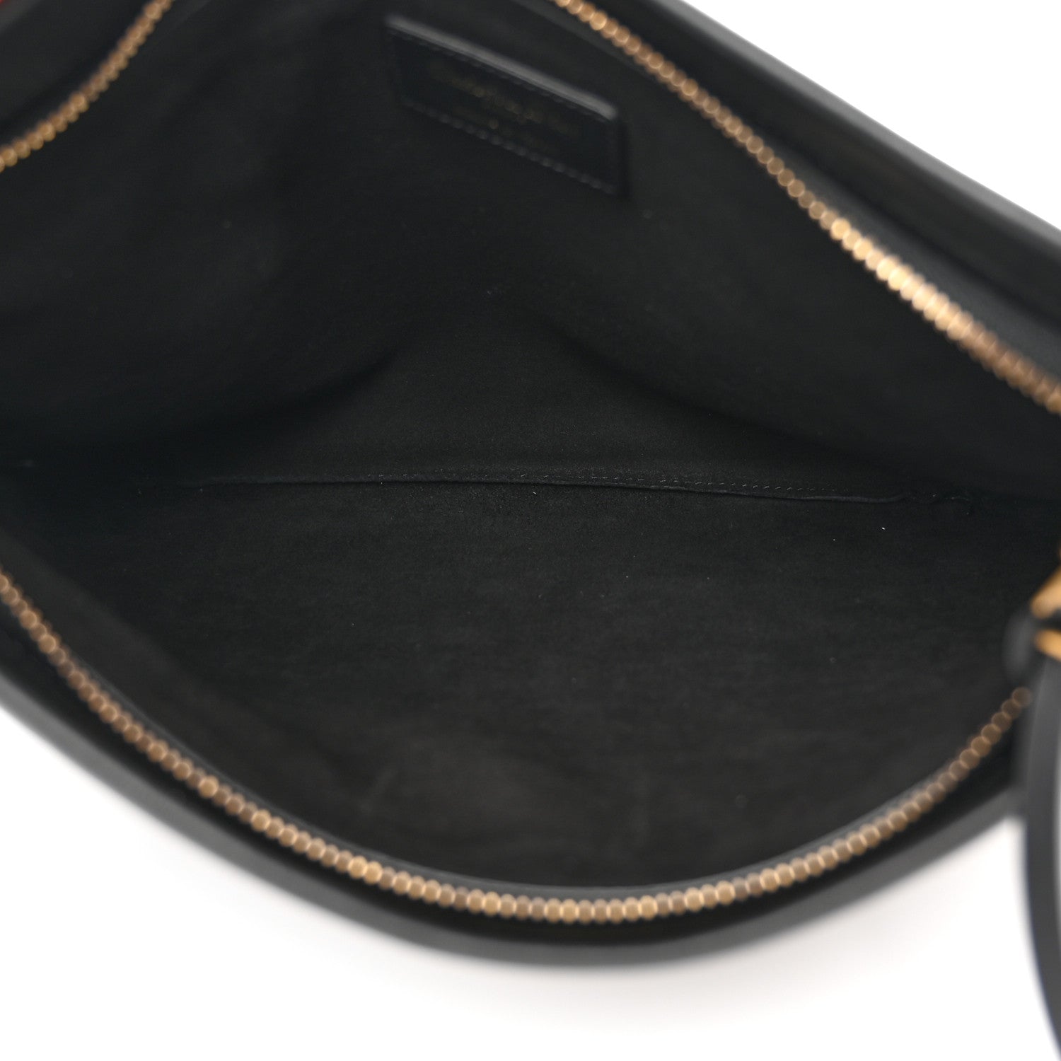 Christian Dior Calfskin Embossed Logo Zip Clutch Black 6 of 9