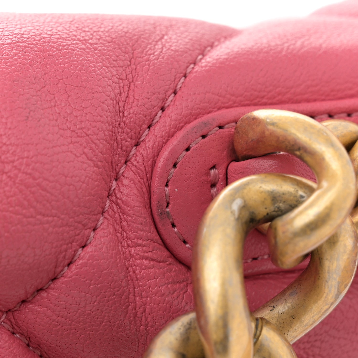 Chanel Lambskin Quilted Large Chanel 19 Flap Dark Pink 19 of 19