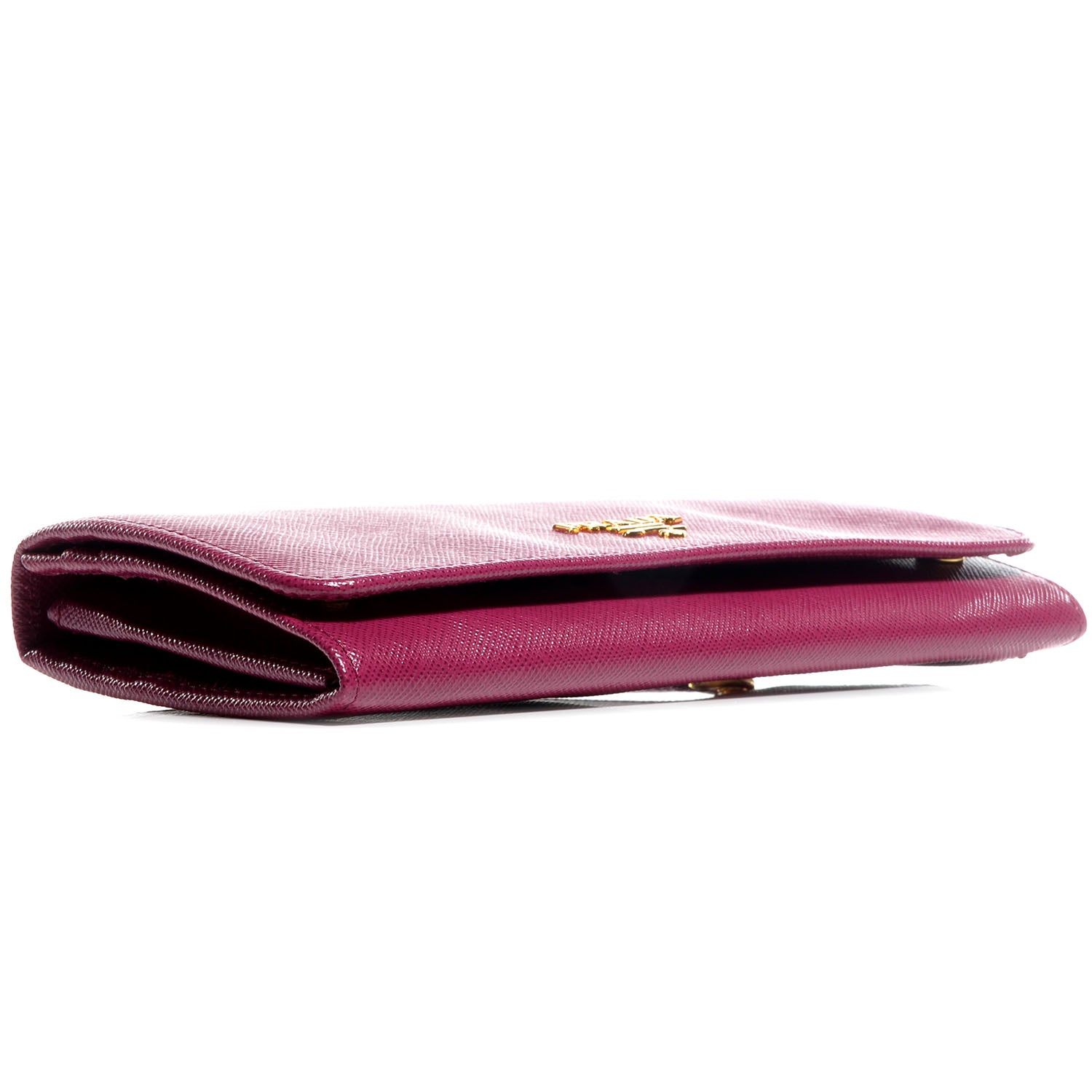 Prada Saffiano Metal Continental Flap Wallet Ametista 4 of 10