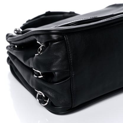 Chanel Calfskin CC Accordion Flap Black 10 of 11