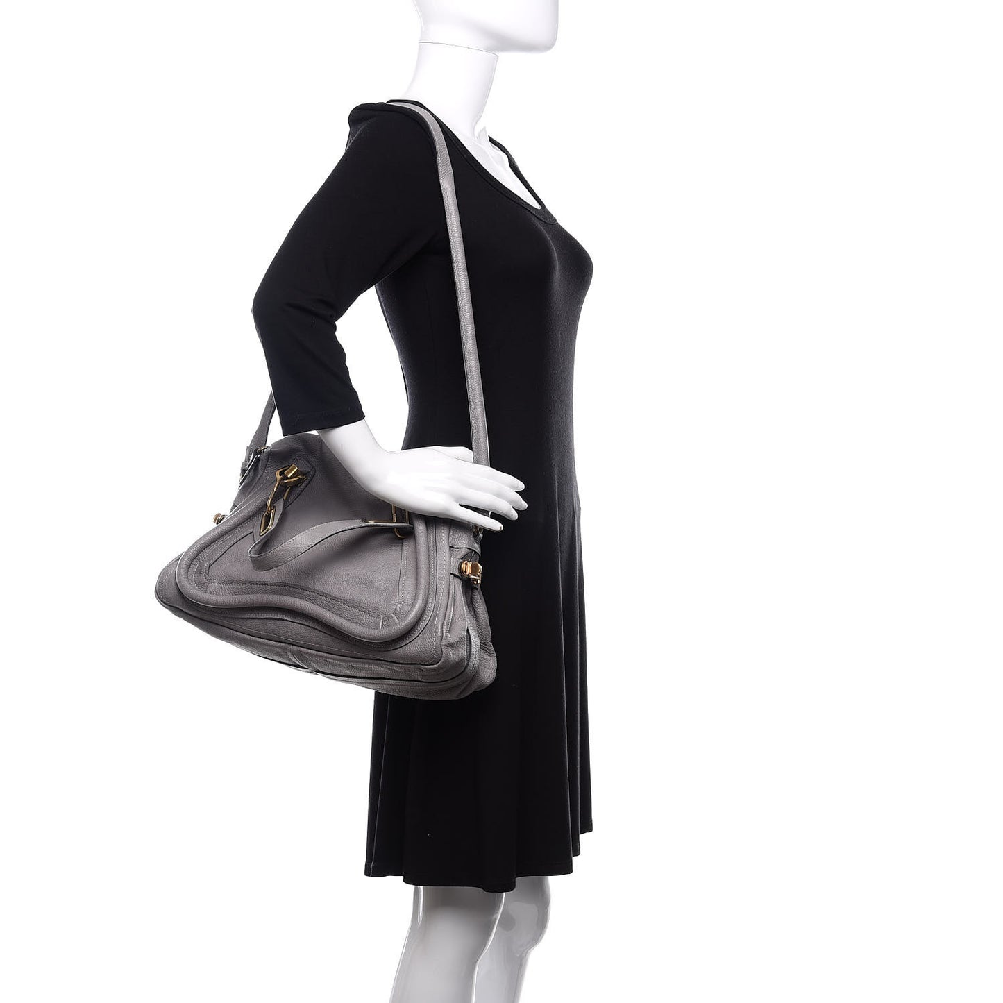 Calfskin Medium Paraty Cashmere Grey