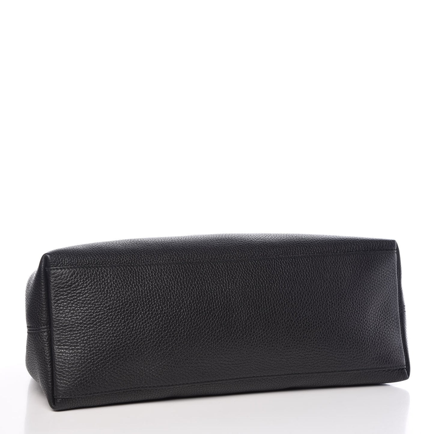 Pebbled Calfskin Medium Soho Chain Shoulder Bag Black