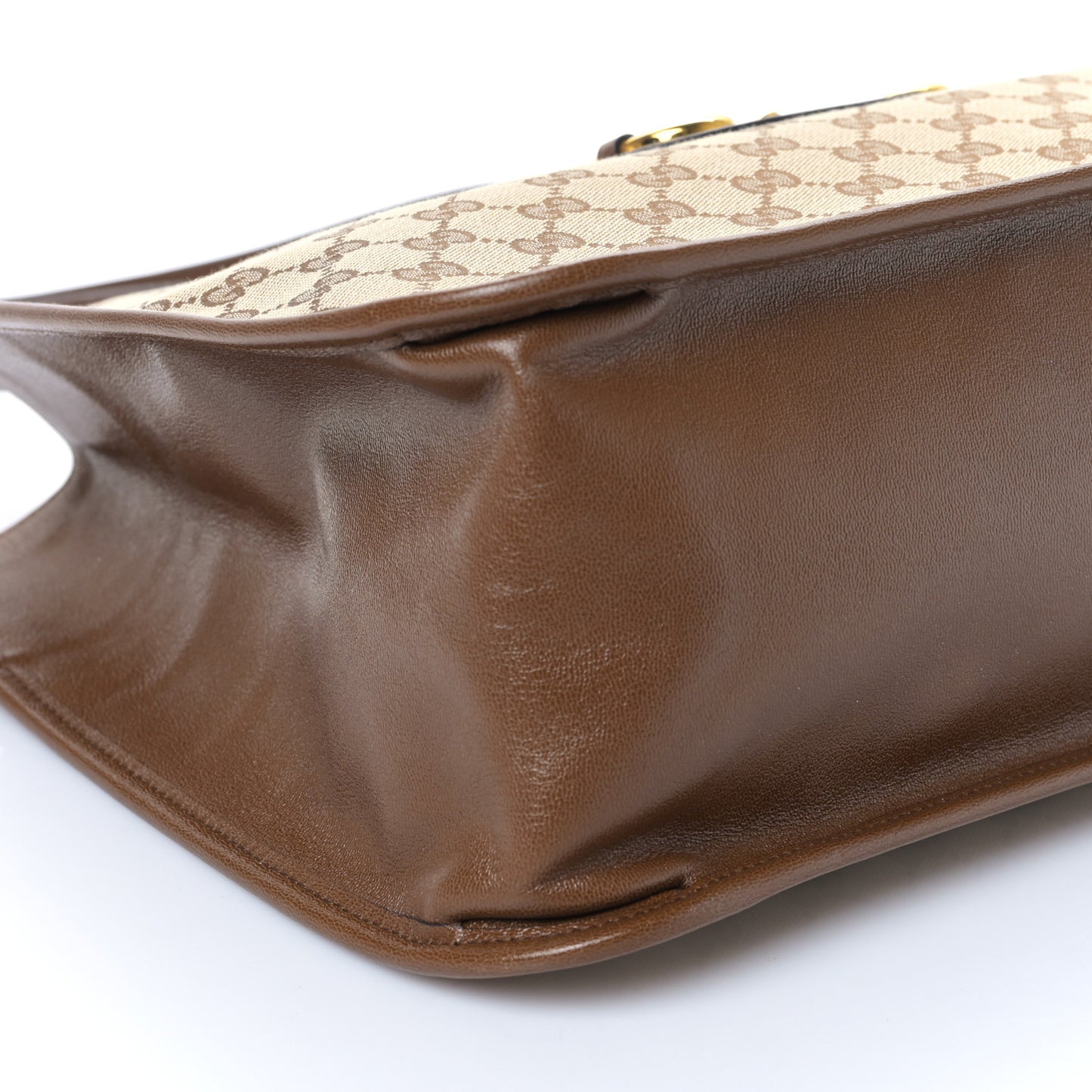 Monogram Horsebit 1955 Tote Bag Beige Brown Sugar