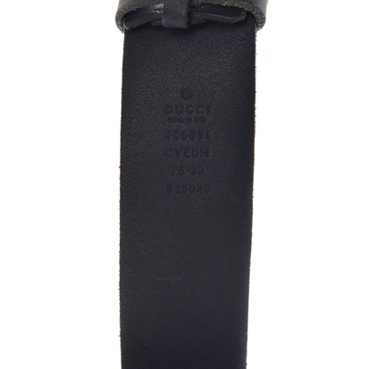Gucci Cuoio Toscano Nickel Double Double G 40mm Belt 75 30 Blue 6 of 9