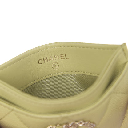 Chanel Caviar Quilted French New Wave Card Holder Light Green 5 of 8