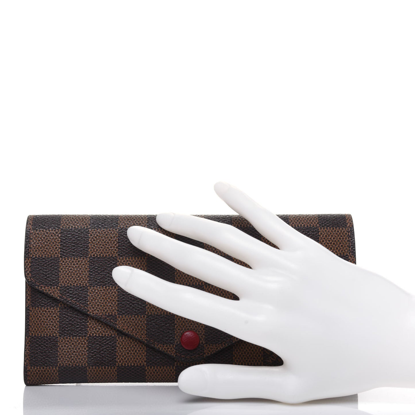 Damier Ebene Josephine Wallet Red