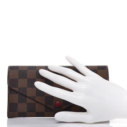 Louis Vuitton Damier Ebene Josephine Wallet Red 3 of 15
