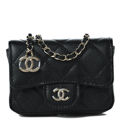 Chanel Caviar Quilted Flap Classic Belt Bag Black 1 of 9