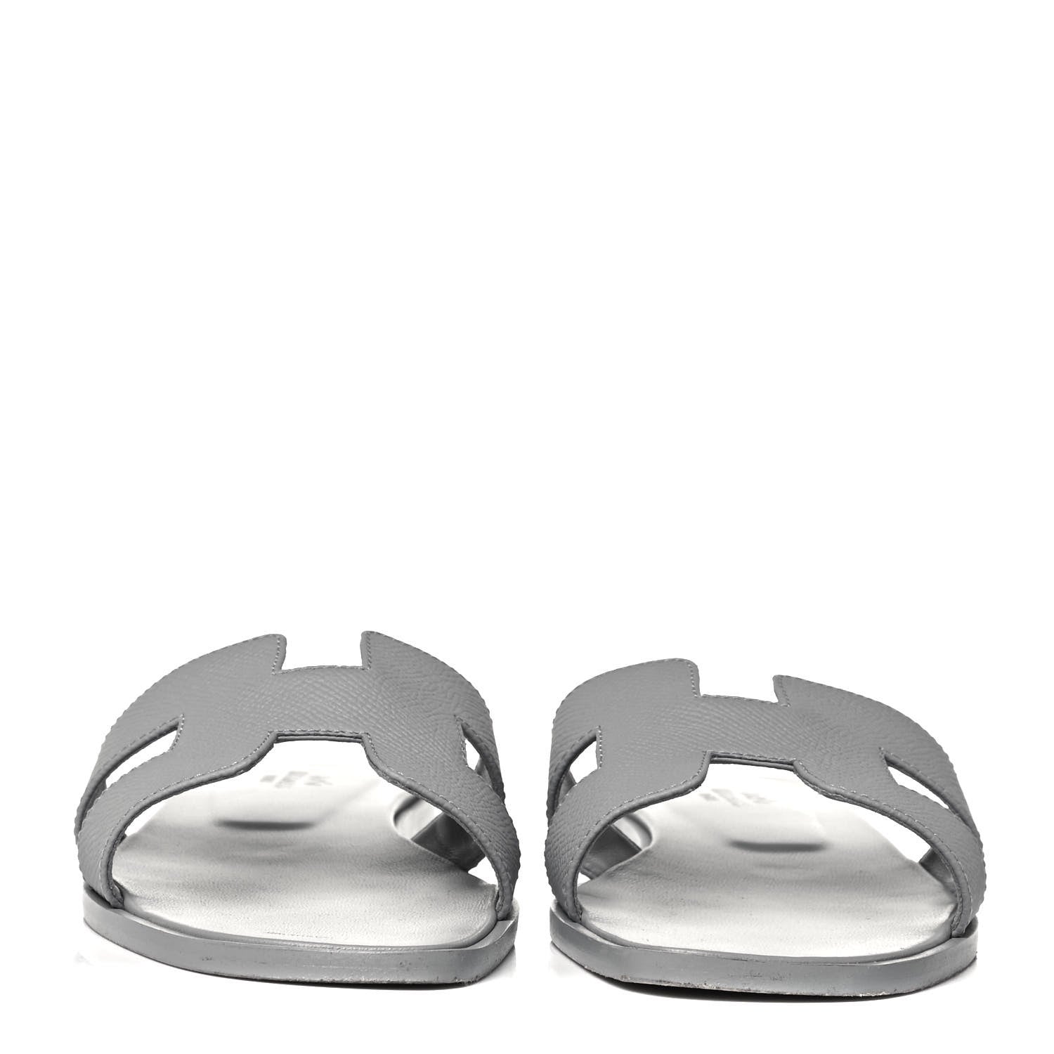 Hermes Epsom Oran Sandals 38 Bleu Glacier 2 of 9