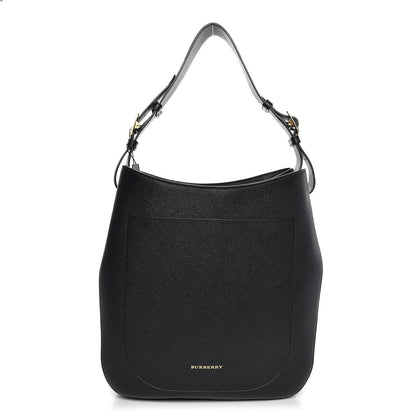 Burberry Grainy Calfskin Small Elmstone Hobo Black 1 of 8