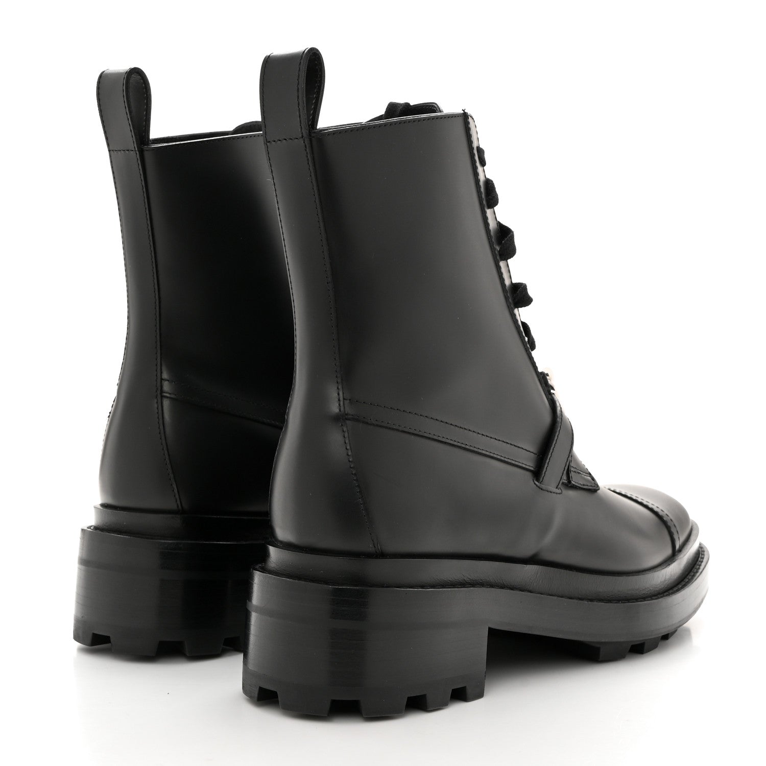 Hermes Glossed Calfskin Funk Ankle Boots 37.5 Black 4 of 9