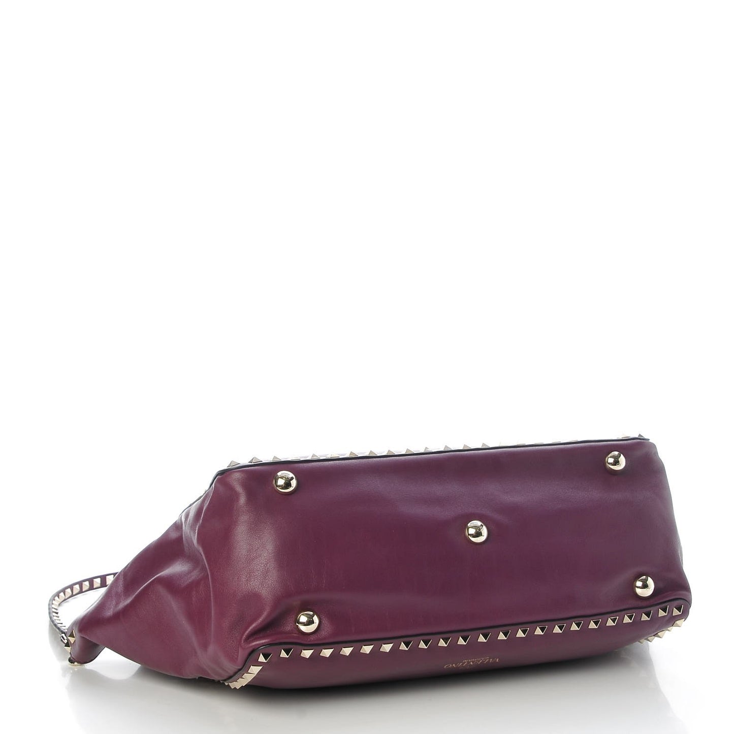 Vitello Medium Rockstud Tote Grape